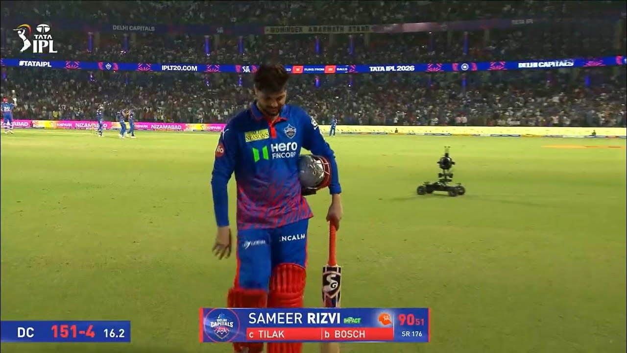 Watch : Samir Rizvi Batting Today vs MI | Samir Rizvi 90(51) Today vs MI | S Rizvi Batting Today