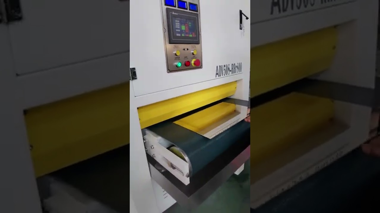 ADV 508-RRr Wide belt metal sander sanding machine with cleaning and drying