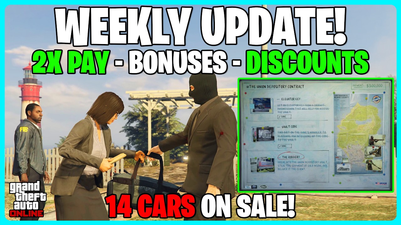 Еженедельное обновление GTA Online! Удвоение выплат, бесплатные машины и многое другое!