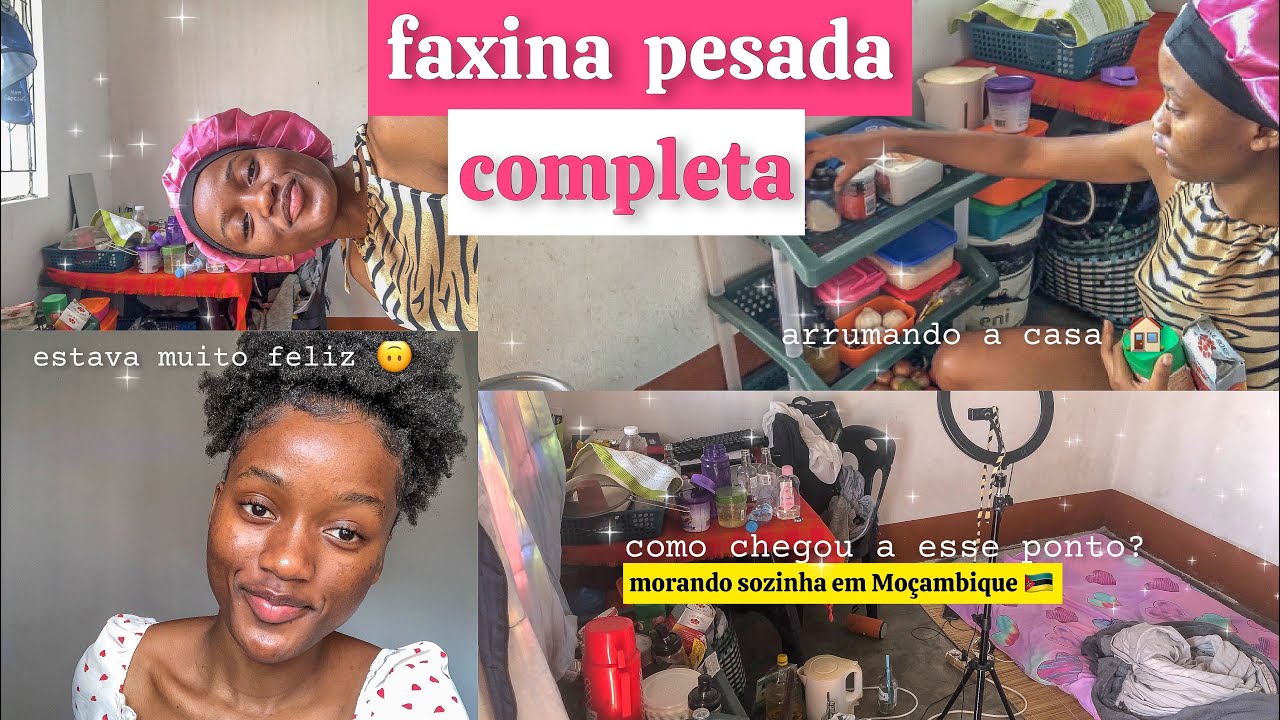 DIA de FAXINA pesada e completa, morando SOZINHA em Moçambique