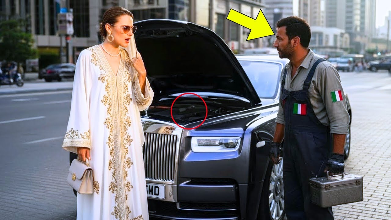 MOGLIE DELLO SCEICCO abbandona Rolls-Royce rotto strada — MECCANICO si avvicina e vede qualcosa