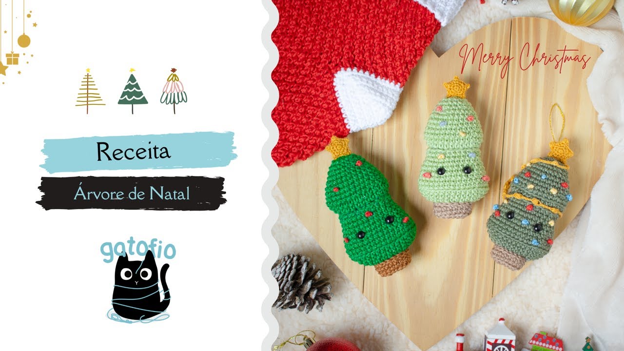 Receita de Amigurumi - Árvore de Natal