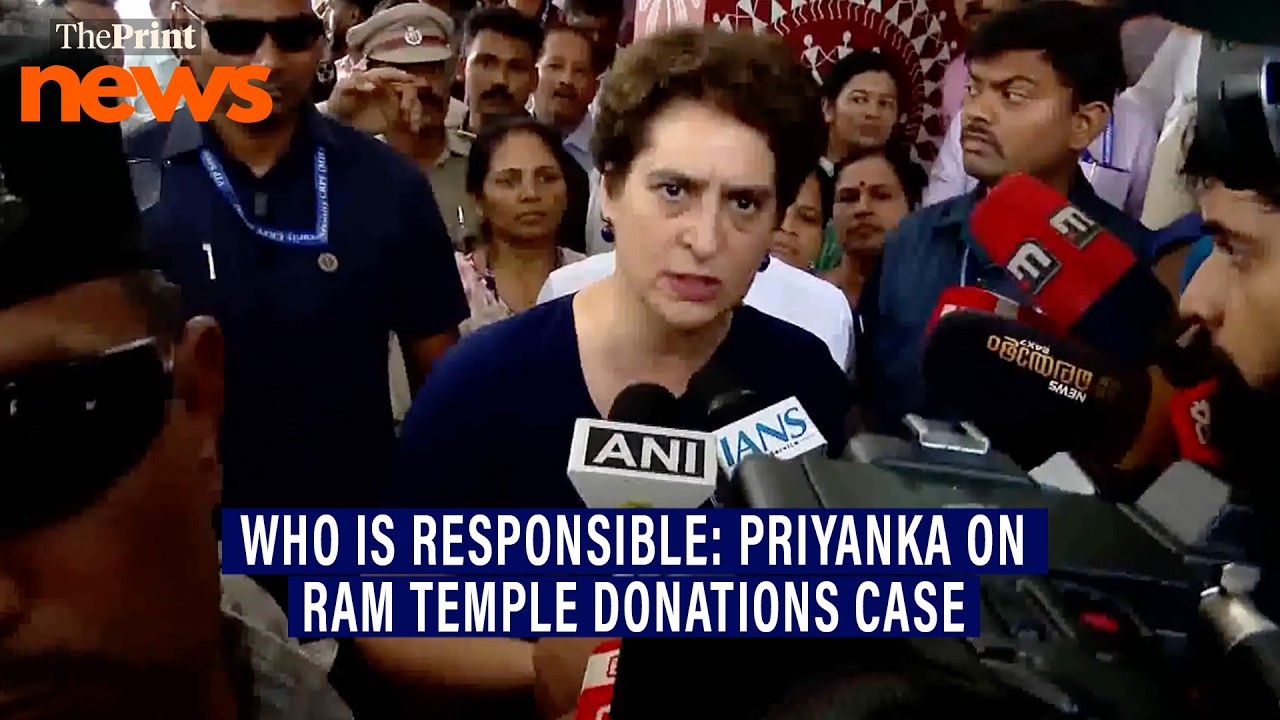 Embezzlement of Ram temple donations &lsquo;tragic, shameful&rsquo;&mdash;Priyanka Gandhi Vadra