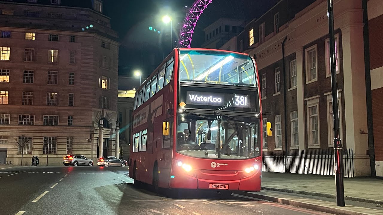 FRV. Transport UK Route 381. Peckham - Waterloo. Enviro400 Hybrid 2428 (SN61 CYK)