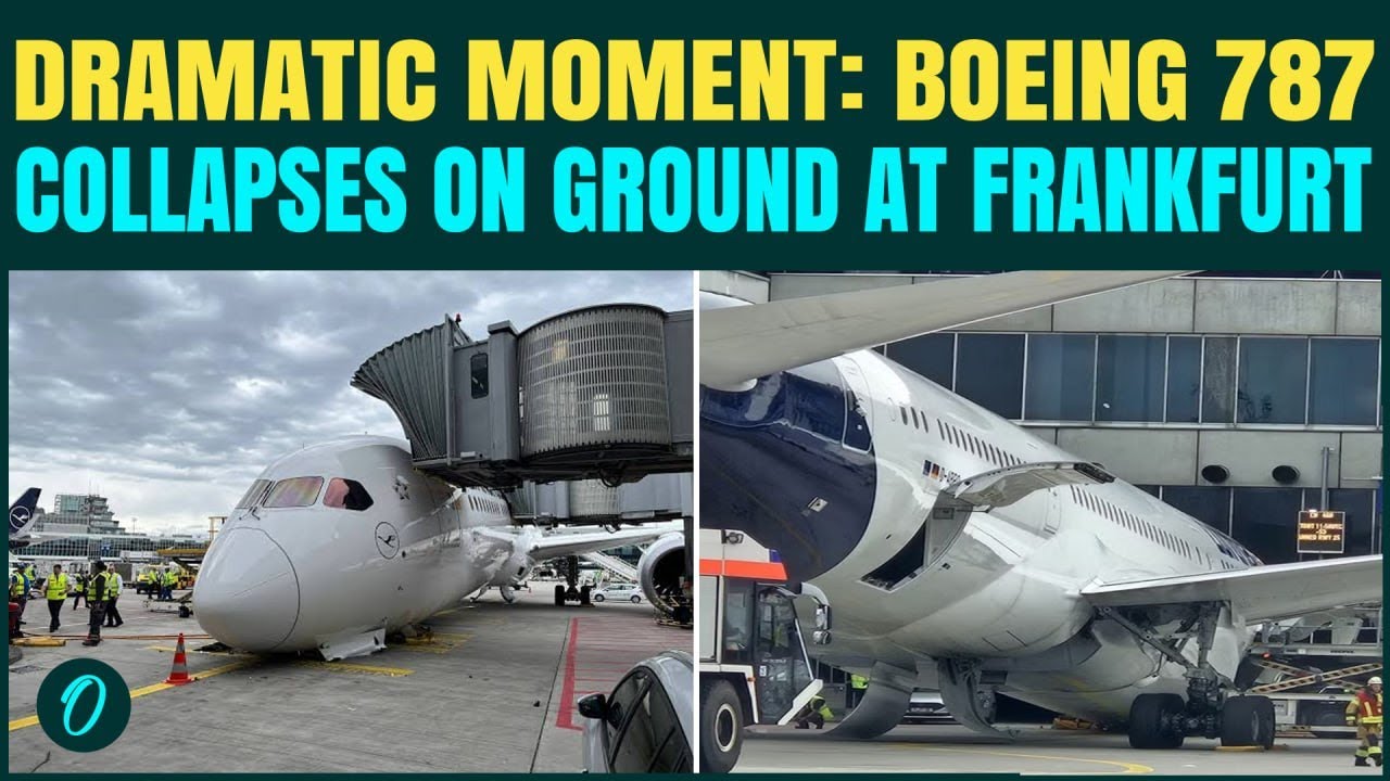Обрушение Boeing 787 попало на камеру: несколько человек пострадали после того, как у самолета по...