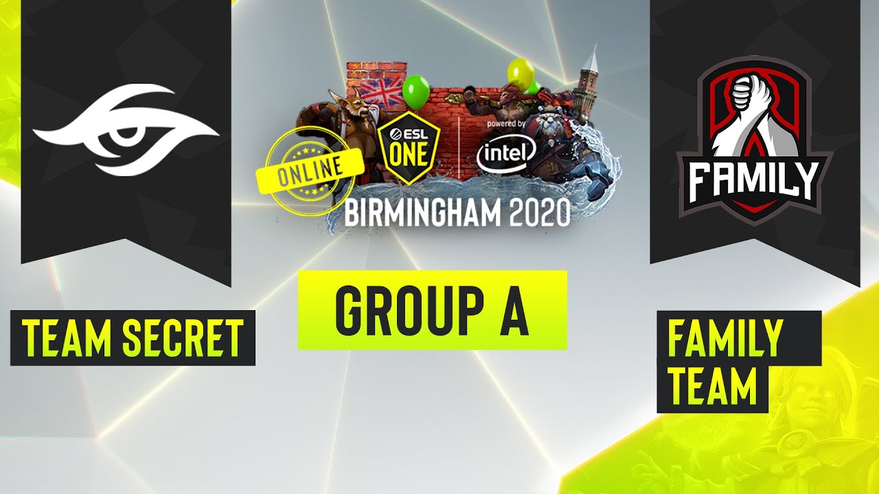 Dota2 - Team Secret vs. Family Team - Game 1 - ESL One Birmingham 2020 - Group A - EU