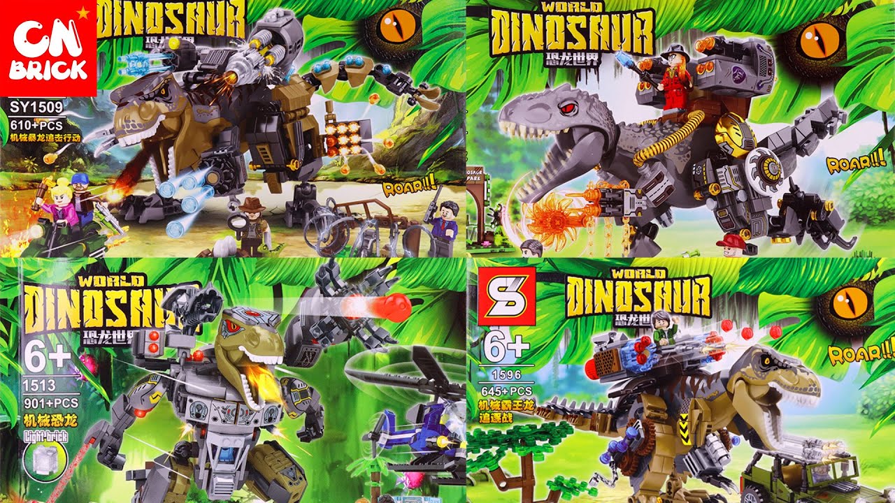 Unoffical LEGO COLLECTION T REX DINOSAURS JURASSIC  WORLD SY Unofficial LEGO  SPEED BUILD
