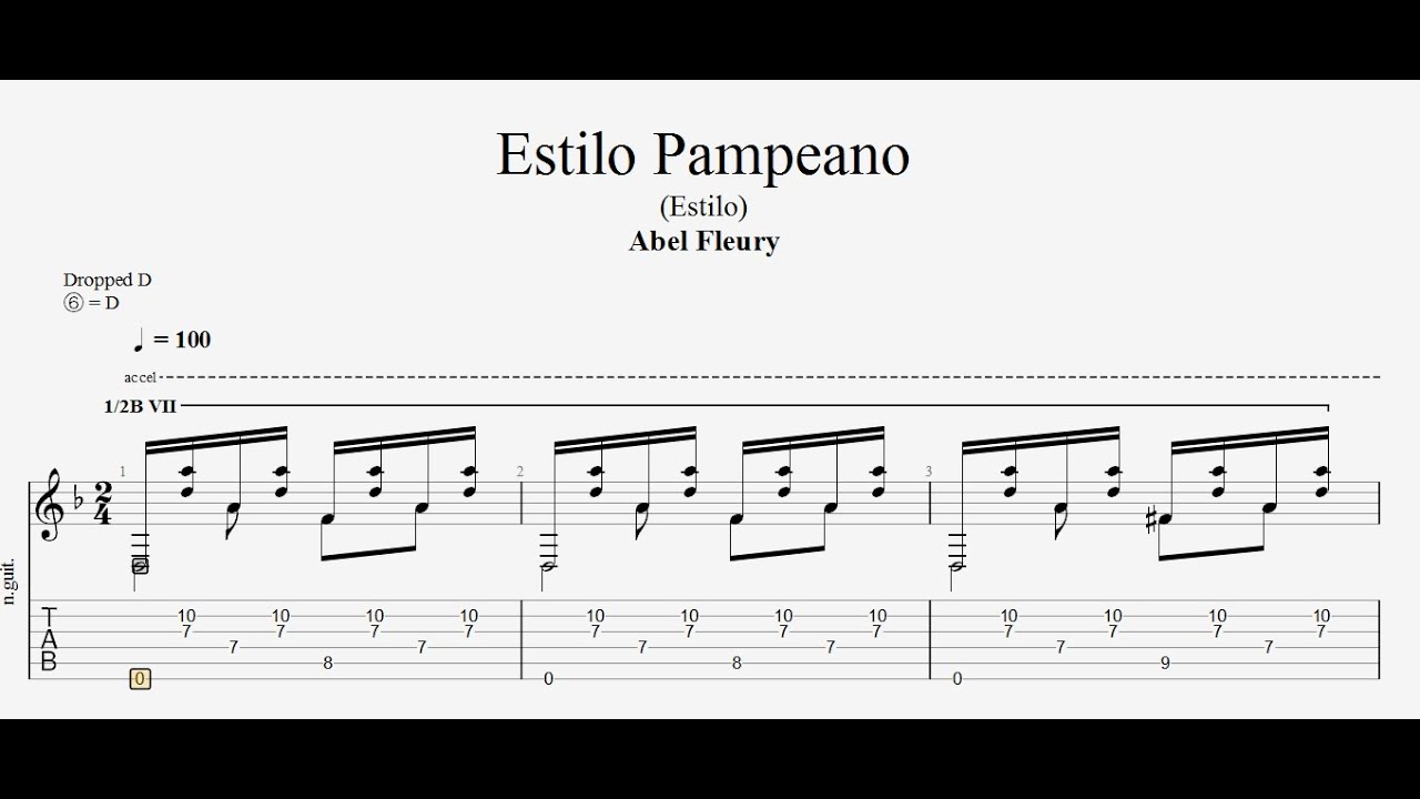 Abel Fleury - Estilo Pampeano (Estilo) - Tab