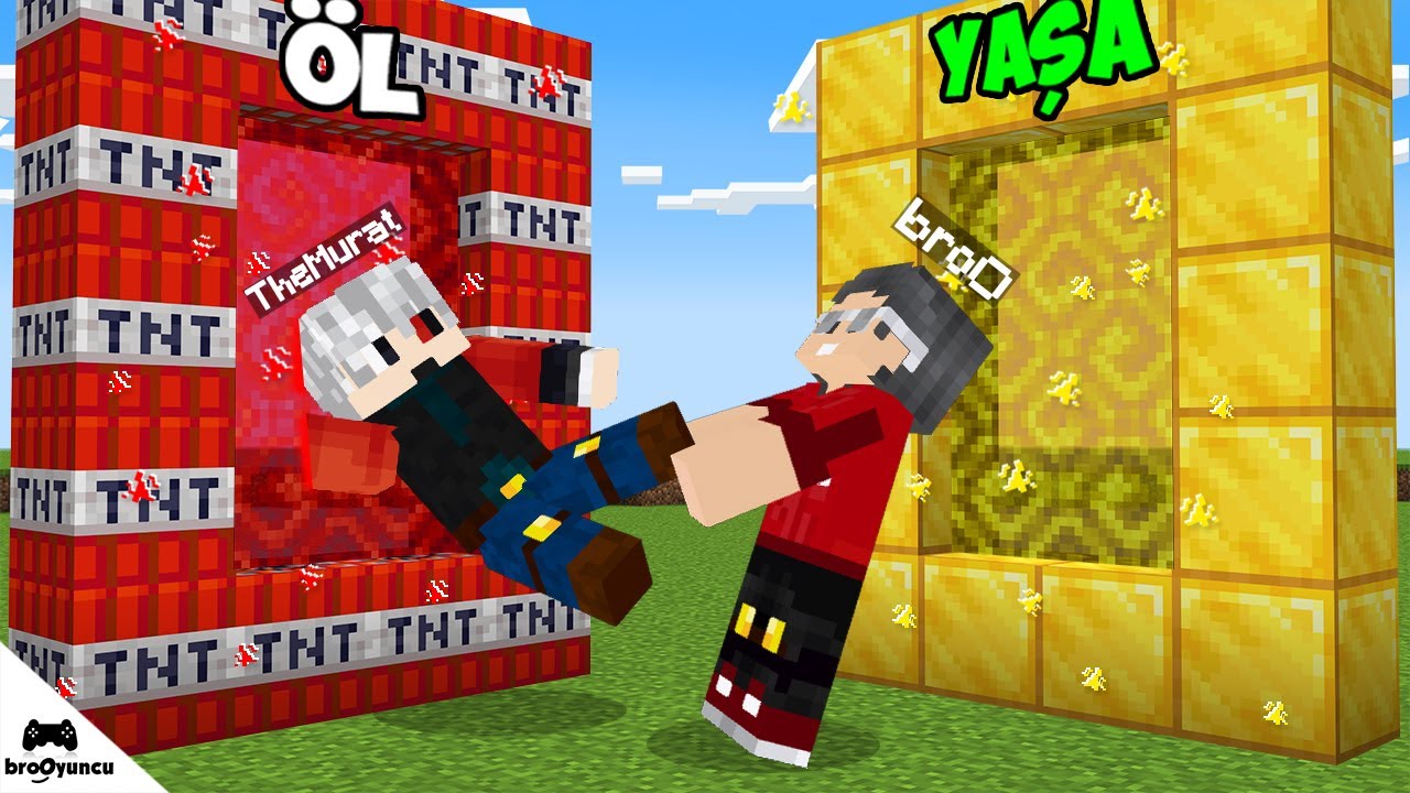 MİNECRAFT ÖLÜM VE YAŞAM PORTALI SURVİVAL