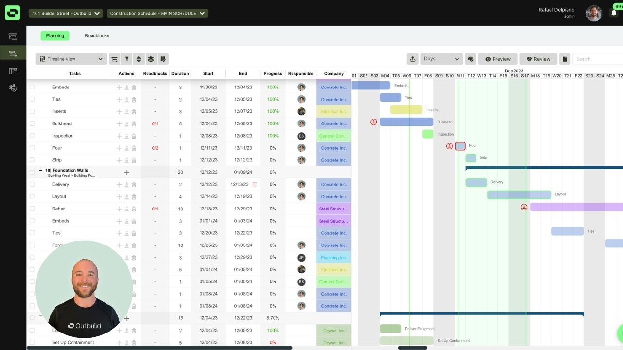 How to Build a Construction Lookahead Plan with Outbuild
