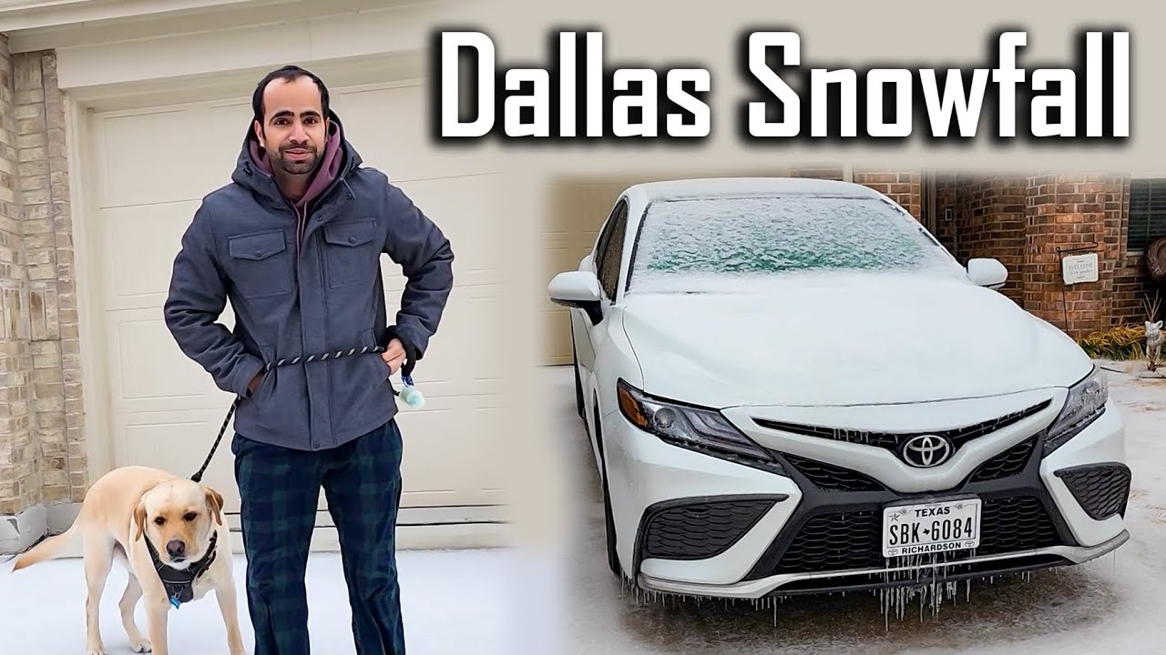 Wow! Kitni Saari Snow Fall Ho Gayi ❄ Dallas Snow Fall Jan 2023