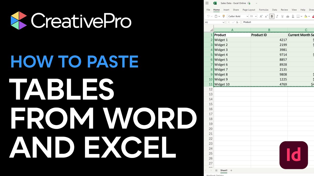 InDesign: How to Paste Tables From Word or Excel (Video Tutorial)