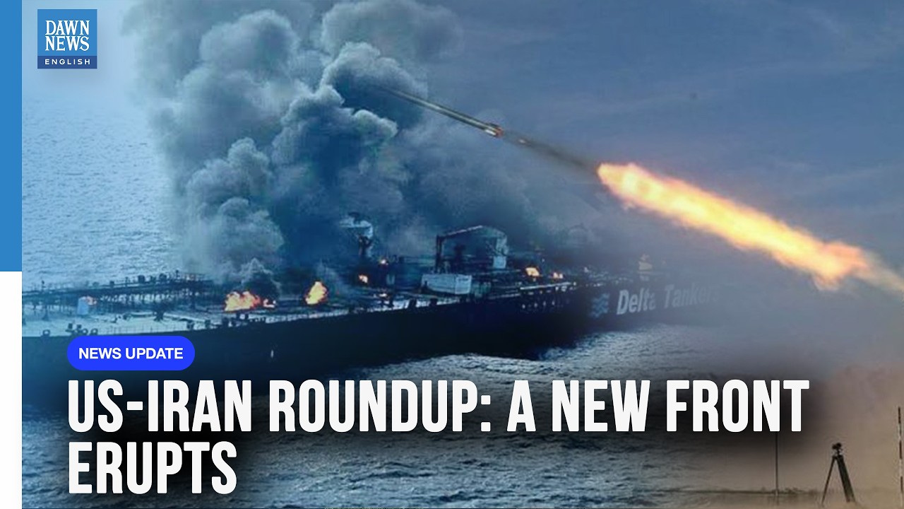 Houthi Attack Sets Saudi Oil Tanker Ablaze as US Strikes Iran Again | Dawn News English