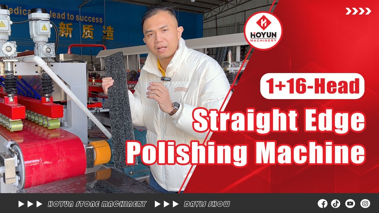 1+16 head straight edge polishing machine used for 45&deg;polishing straight edge polishing of granite
