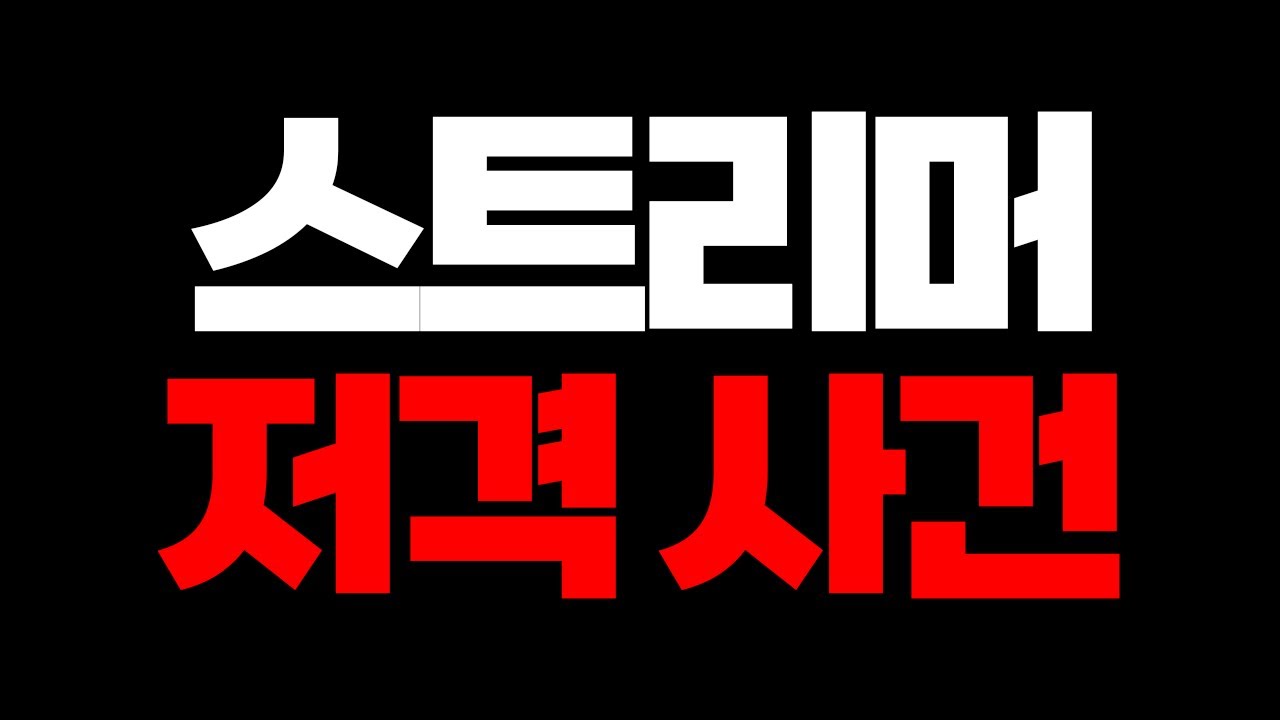 스트리머들이 저격 오는 사건 박제합니다