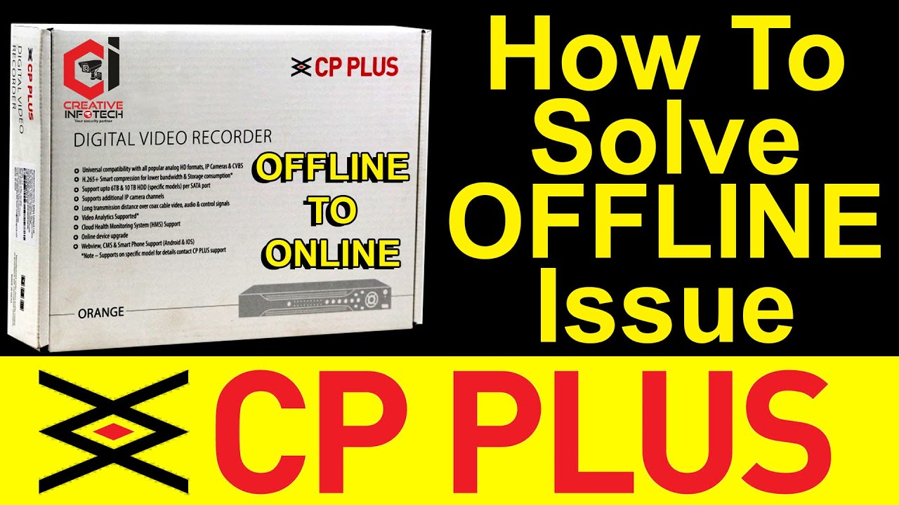 How To Solve CP PLUS OFFLINE Issue | CP PLUS OFFLINE to ONLINE | GCMOB shows offline