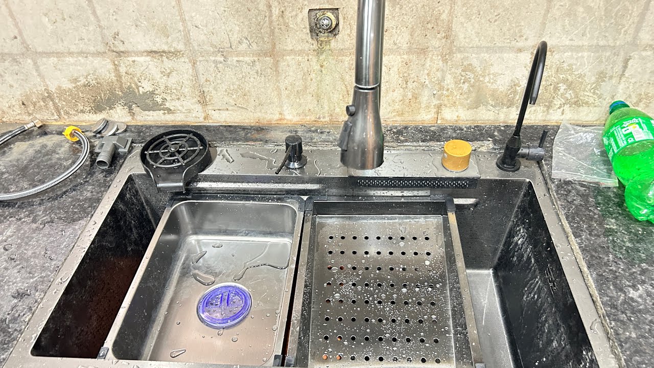This Waterfall Kitchen Sink is TOO EXTRA