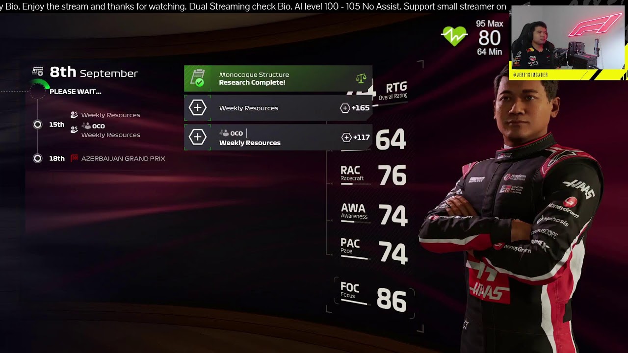 Sean Gelael Driver Career F1 25 Gameplay S1 E09 (DOUBLE STREAM)