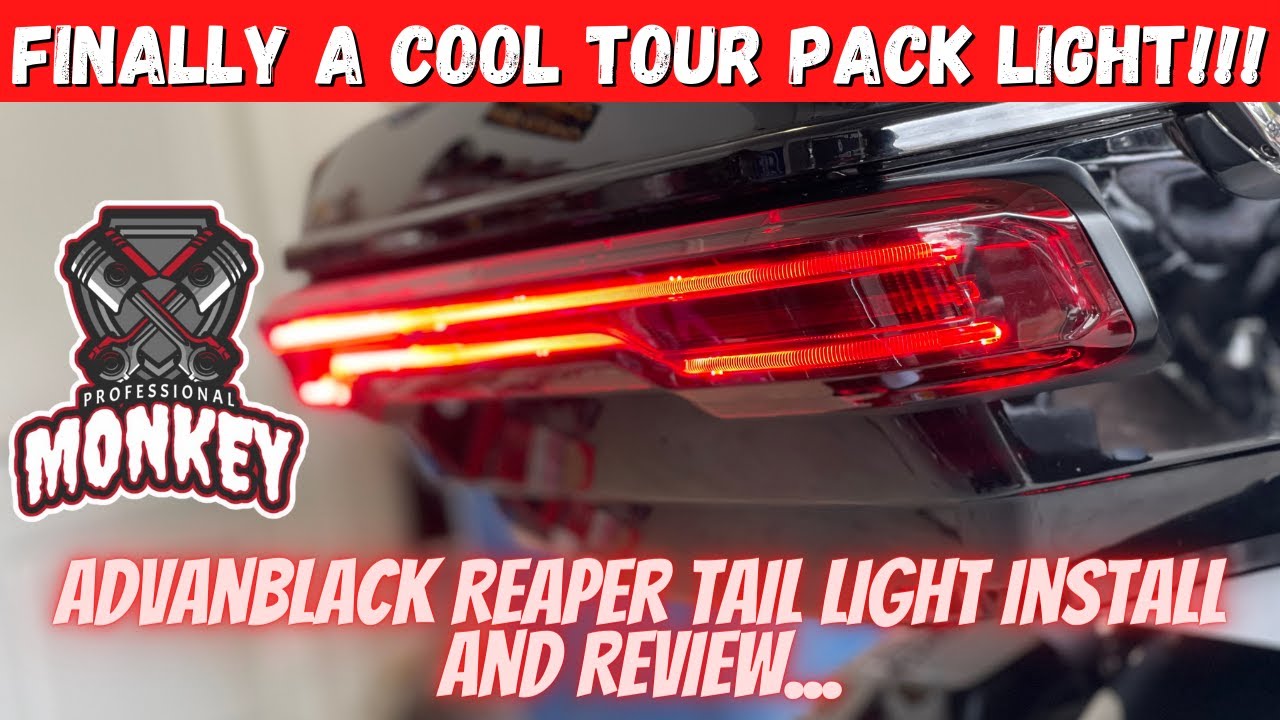 A Better Harley Tour Pack Light! Advanblack Reaper Light for Harley Touring Bikes - Install & Review