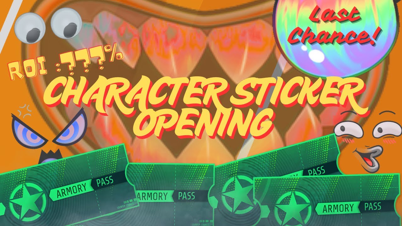 Opening CS2 Armoury Character Stickers Before Removal