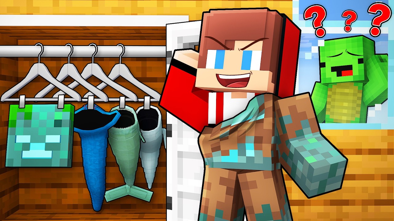JJ Can Shapeshift Into SEA MOBS To Rob Mikey in Minecraft (Maizen)