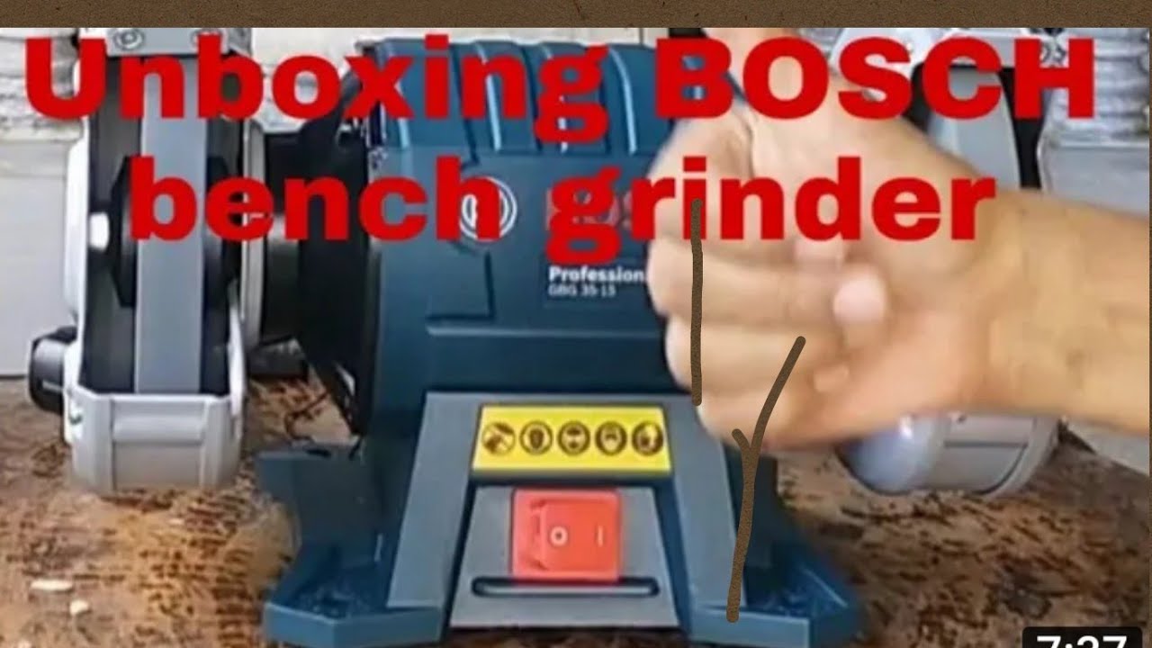 Unboxing Bosch bench grinder