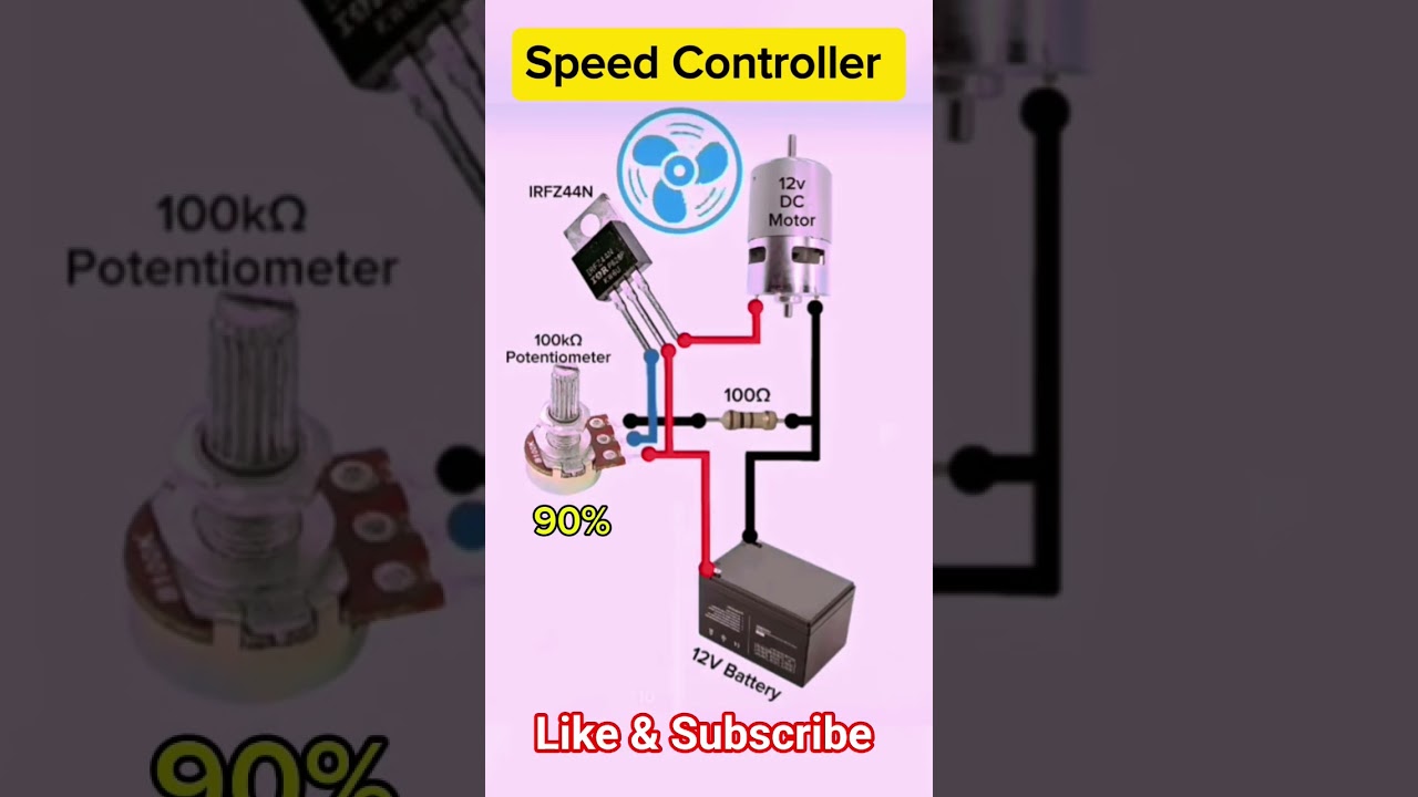 Irfz44n mosfet 12v dc motor | dc motor | motor controller #shots #shortvideo #motor #shortvideoviral