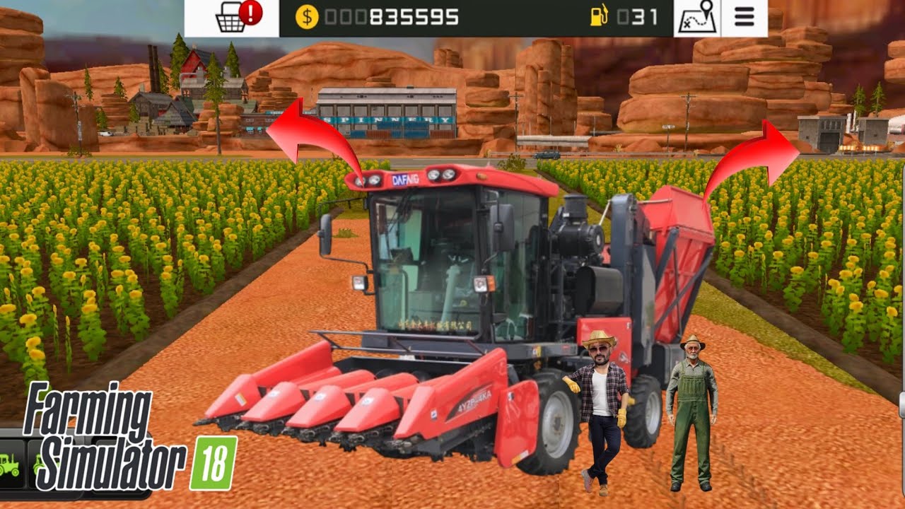 Fs18 traktör biçerdöver oyunu - ayçiçeği hasadı nasıl yapılır Farming simulator18