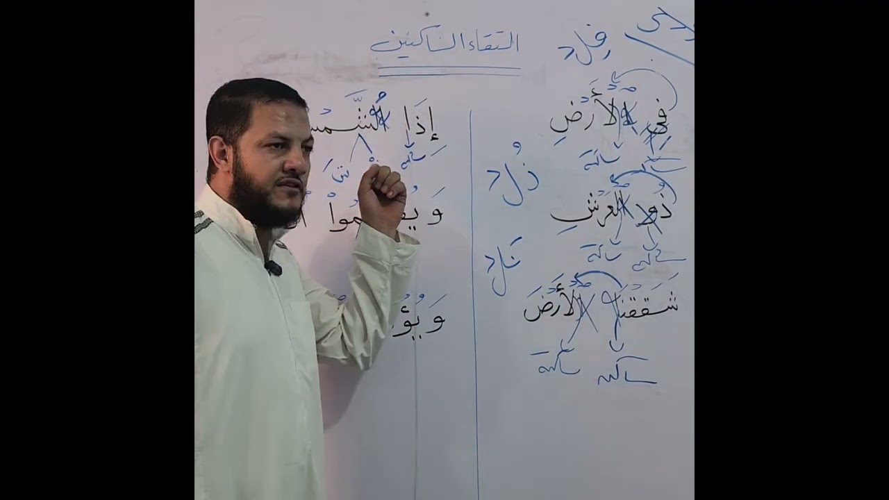 شرح درس التقاء الساكنين للشيخ د. أحمد فهيم الجزء الأول (حروف المد)دورة نورالبيان والفتوحات الربانية