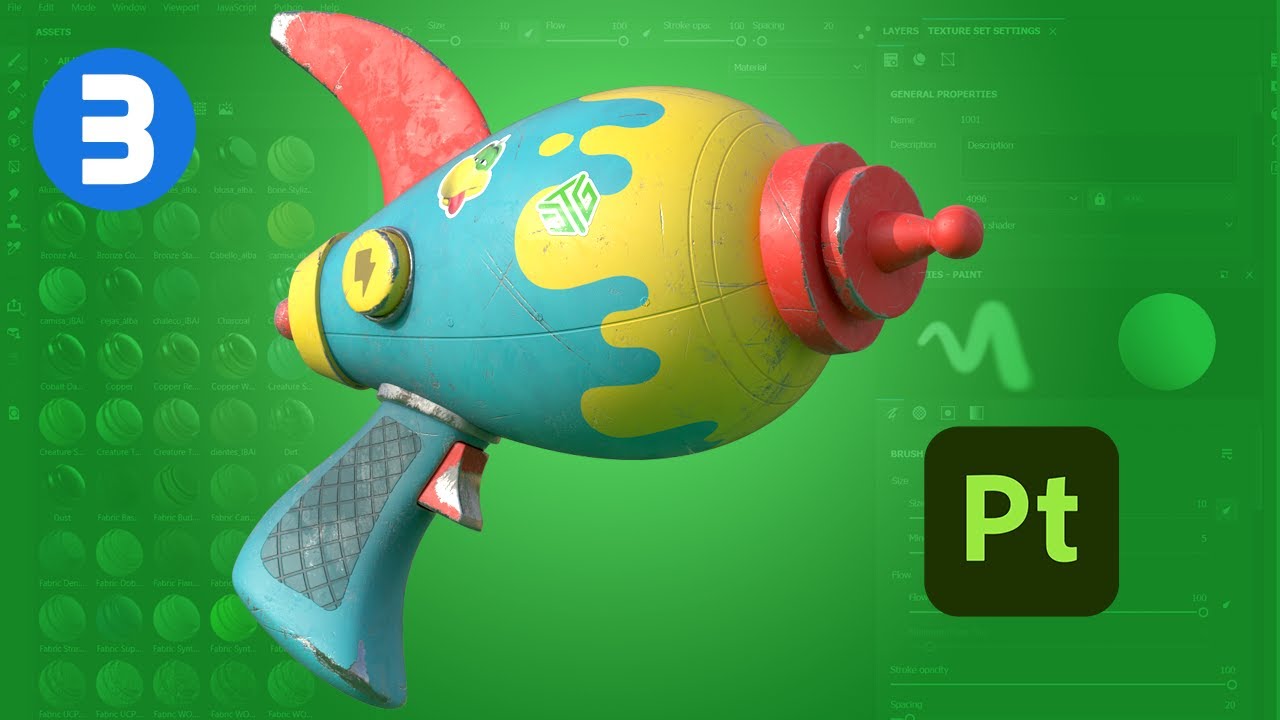 Técnicas de texturizado básico en SUBSTANCE PAINTER 2023 ::: Parte 3