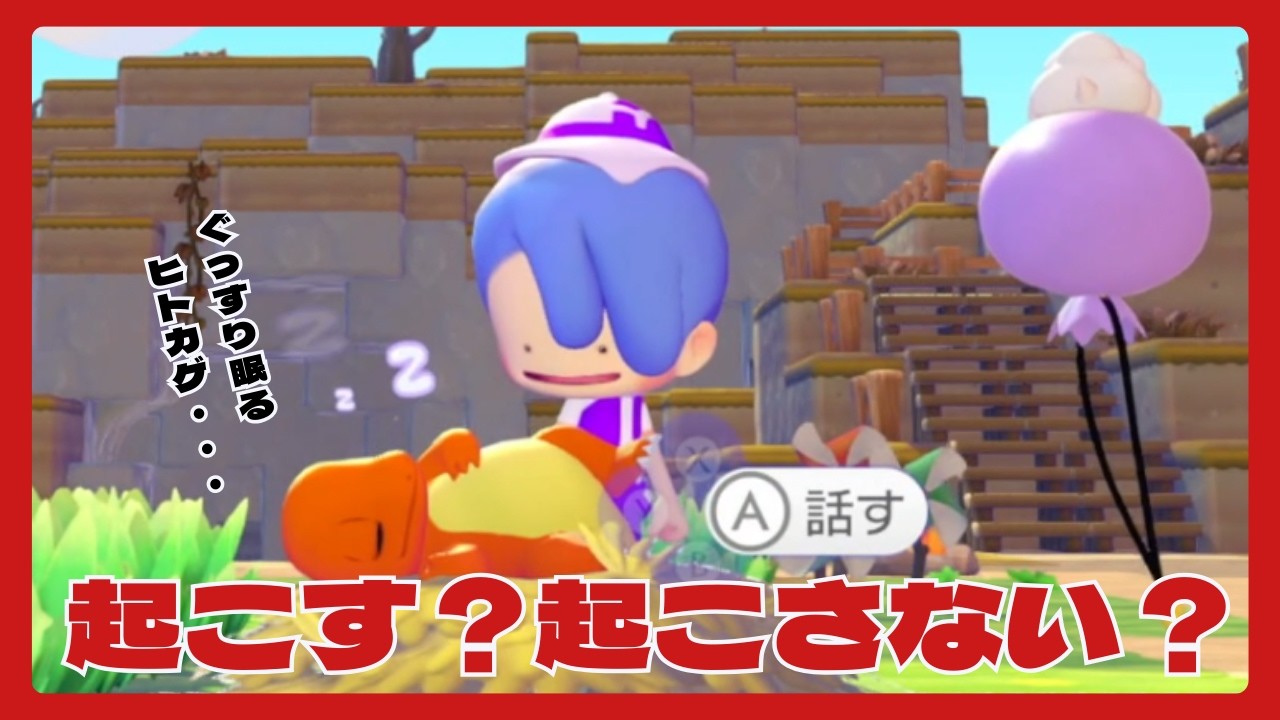 ぽこあポケモン第五話　ぐっすり眠るヒトカゲ・・・起こす？起こさない？
