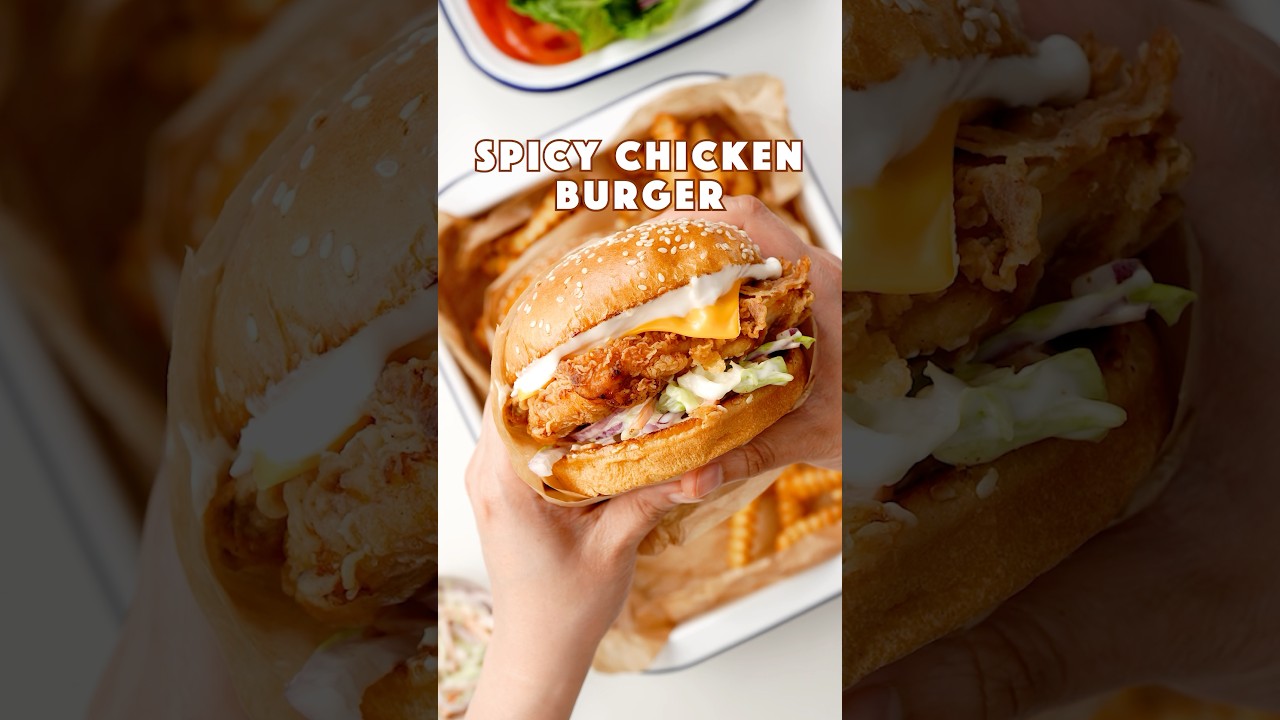 Spicy Chicken Burger 🍔