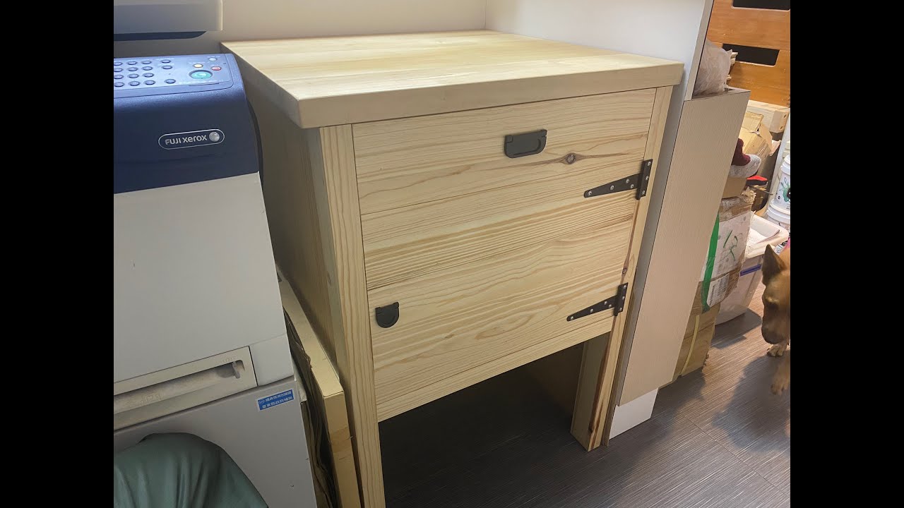 居家簡單DIY，用棧板木製作櫃子 - Easy DIY Projects - How to use pallets to make cabinets with drawers and doors。