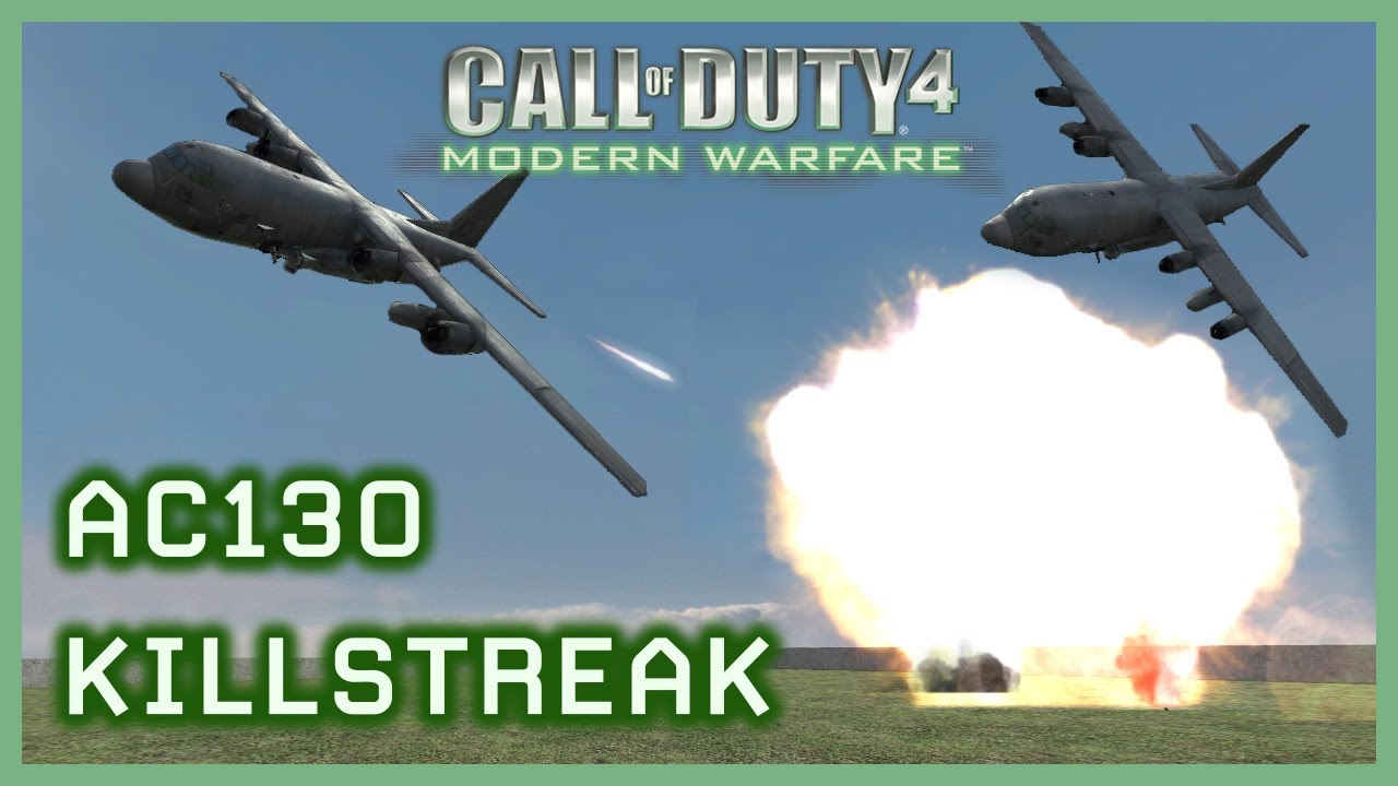Call of Duty 4: AC130 Singleplayer Killstreak! (Survival Mode)