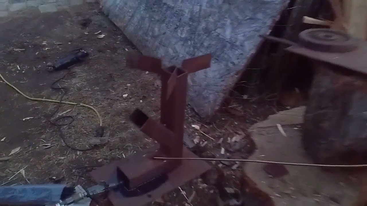 Converted my rocket stove to burn waste oil