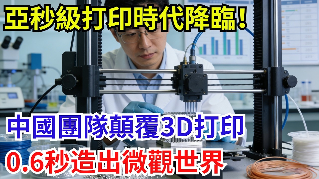 亞秒級打印時代降臨！中國團隊顛覆3D打印，0.6秒造出微觀世界【遠川評論】#芯片技術 #中國半導體 #供應鏈 #科技資訊#3D打印