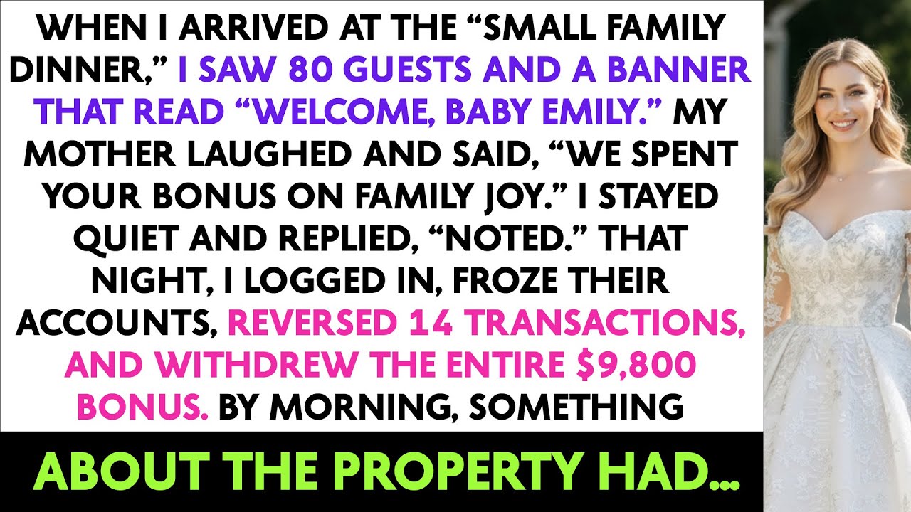 When I Arrived At The “Small Family Dinner,” I Saw 80 Guests And A Banner That Read “Welcome, Baby