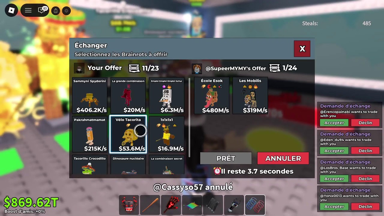 live fr chill je trade steal a brainrot  !! Avec frere