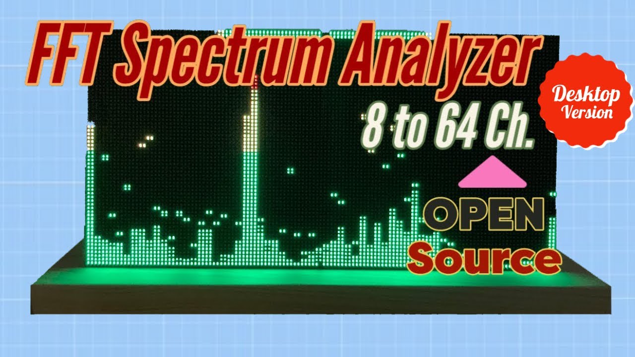 Must see FFT Spectrum Analyzer 8-64 Channels ESP32 diy
