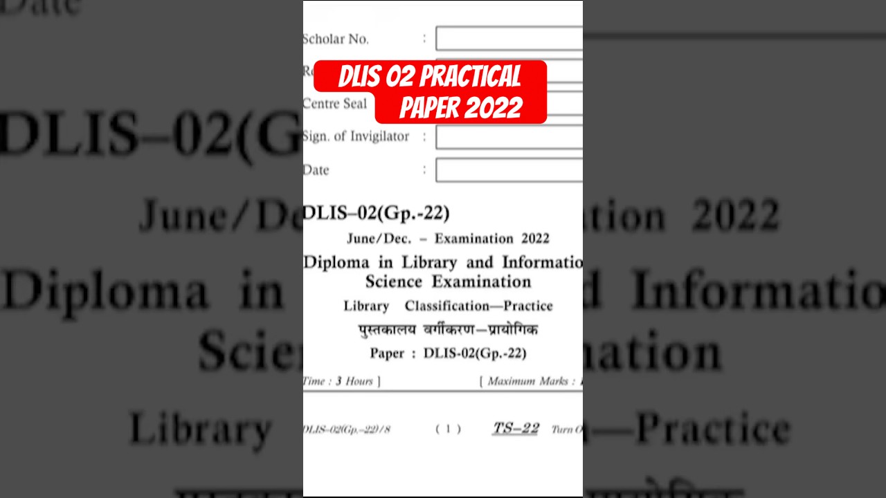 Dlis02 practical paper cc and ddc #dlis #dlisupdate #vmoukotanewsexam #vmoukota