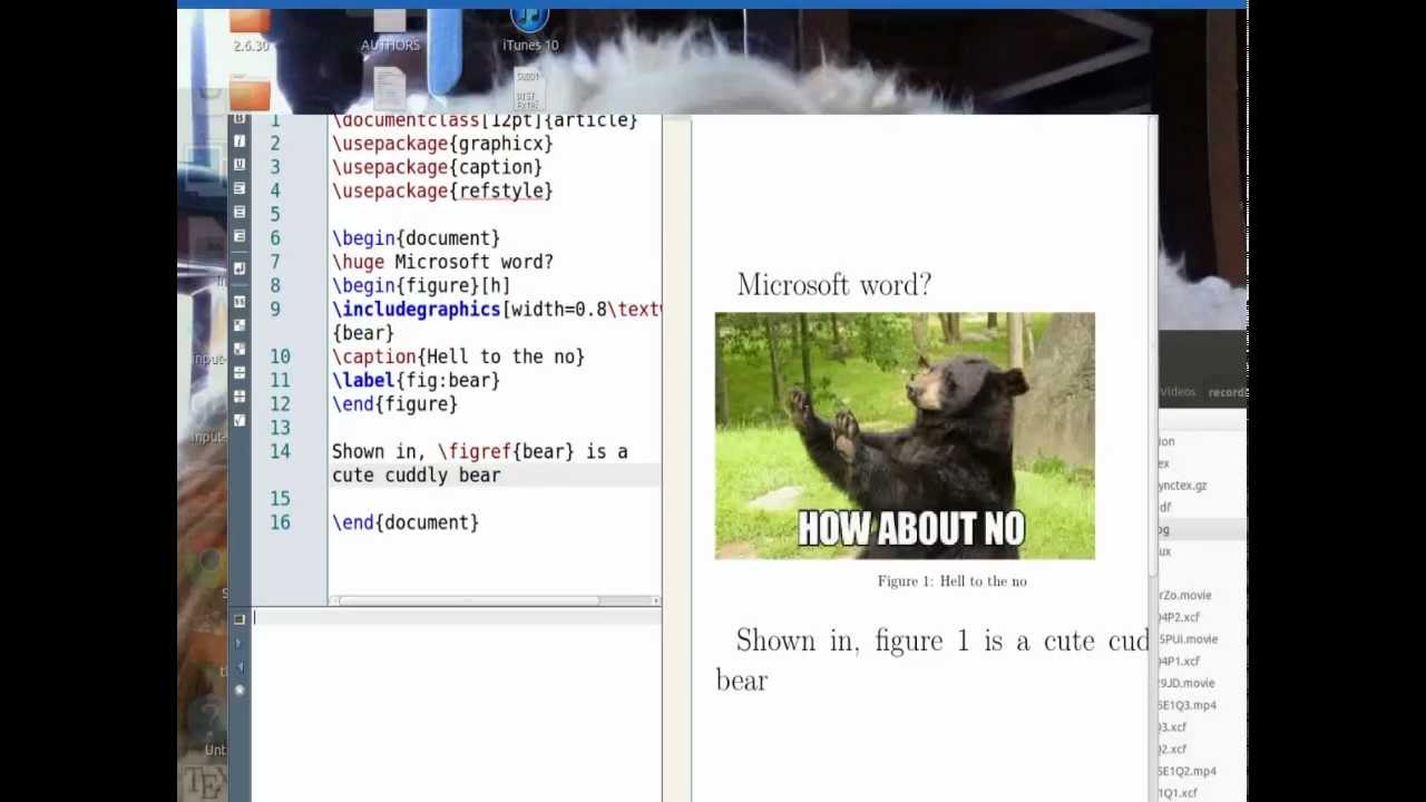LaTeX insert pictures, captions and referencing