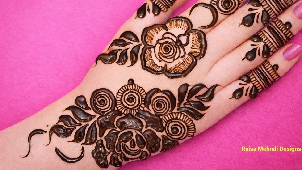 Bold floral mehndi design | Latest unique designs for back hand | Arabic mehndi | Mehndi design 