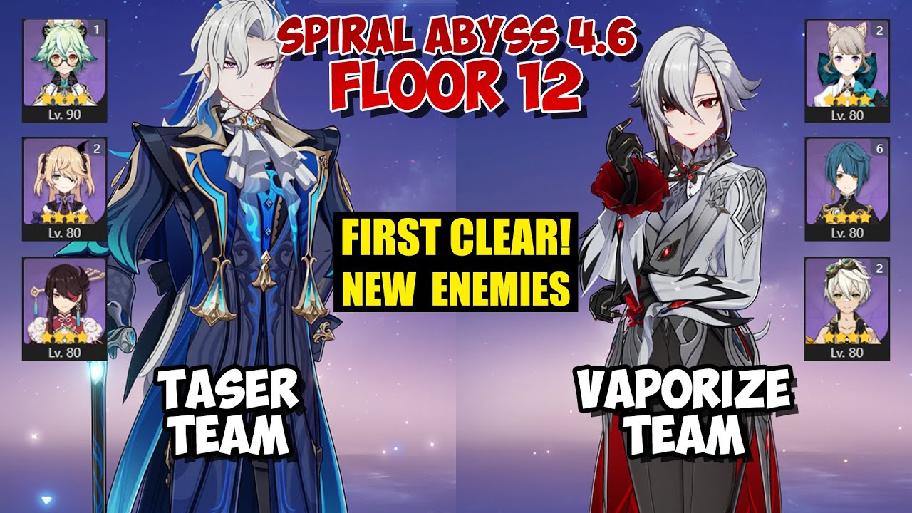 Arlecchino Vape & Neuvillette Taser | FIRST CLEAR NEW Spiral Abyss 4.6