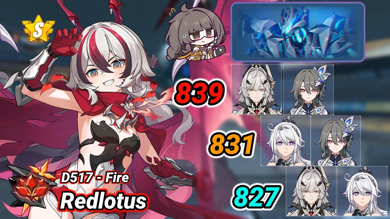 Redlotus D517: Litost (Fire) 827~839 Pts - S0 Coralie, Helia, Vita, HOFi, Dreamseeker SS