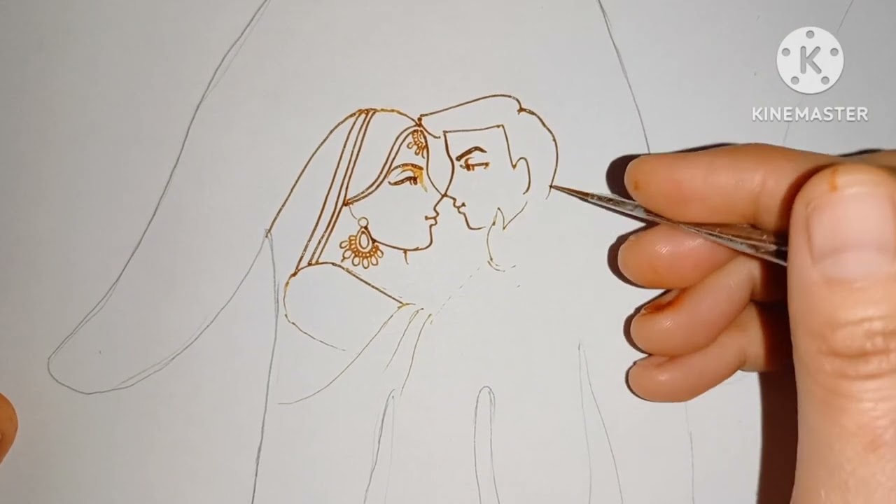 Bride & Groom Figure Mehndi Tutorial ||Mehndi Artistica Neha