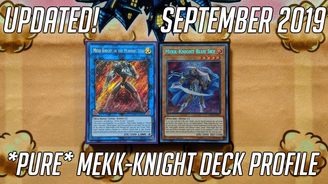 Yu-Gi-Oh! Pure Mekk-Knight Deck Profile + Combos & Test Hand! (September 2019)