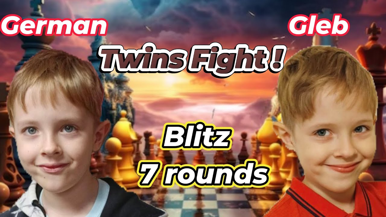 German Yunker (Tweedledum) (1739) VS Gleb Yunker (Tweedledee) (1488) - Yunker Chess & CO - Blitz