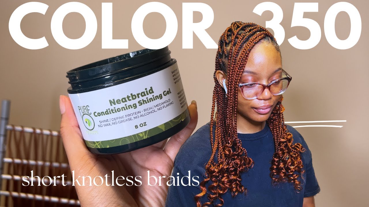Here is the best braid color for the fall . How to short knotless braids with curls