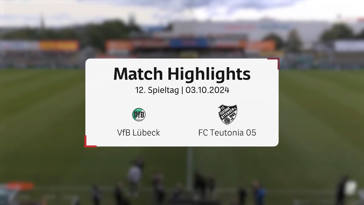 FC Teutonia mit deutlichem Sieg beim VfB Lübeck l Regionalliga Nord 12. Spieltag