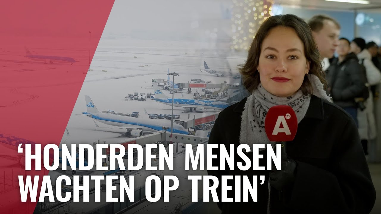 Terugkijken: winterweer legt stad en Schiphol plat